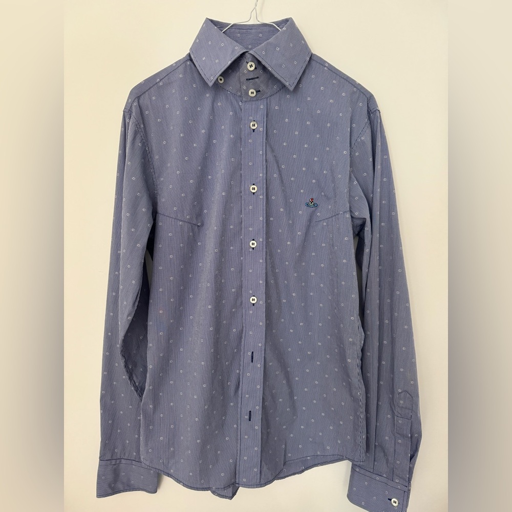 Vivienne Westwood 3 Button Krall Shirt Blue Design